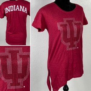 NWT INDIANA UNIVERSITY Hoosiers Woman Bling Top NCAA | E5 Sports